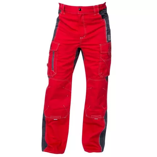 Nohavice VISION pás, červeno-sivé