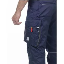 Monterkové nohavice SUMMER traky, tm. modrá