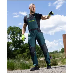 Nohavice s náprsenkou ARDON 4Xstretch zelené