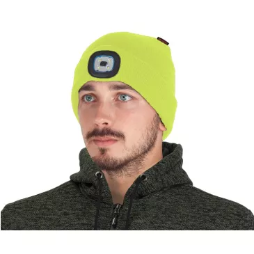 Čiapka LUMOS USB LED zelená
