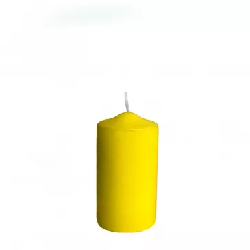 Sviečka valcová  40 x 80 mm žltá [4 ks]