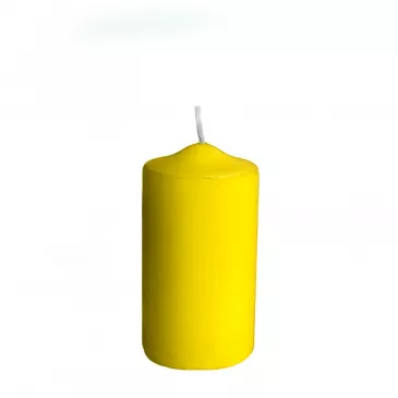 Sviečka valcová  50 x 100 mm žltá [4 ks]