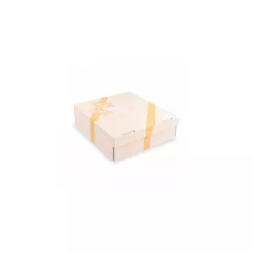 Krabica na tortu z vlnitej lepenky celoplošná potlač 28 x 28 x 10 cm [100 ks]