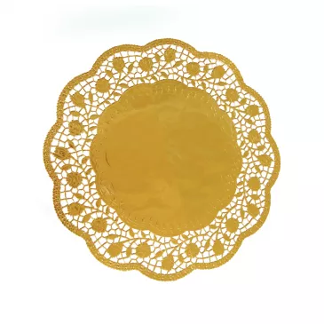 Dekoračné krajky okrúhle, zlaté  30 cm [4 ks]