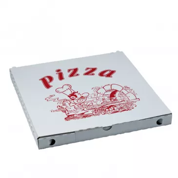 Krabica na pizzu z vlnitej lepenky 34 x 34 x 3 cm [100 ks]