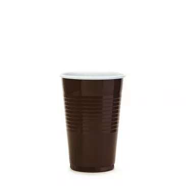 Kávový pohár (PP) hnedo/biely O70mm 0,2L [100 ks]