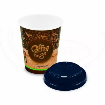 Papierový pohár "Coffee to go" O80mm 280ml `M s viečkom [10 ks]