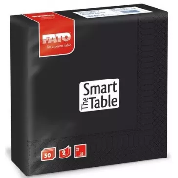 FATO Smart Table servítky 33x33cm Black 50ks