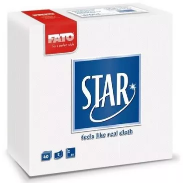 FATO Smart Table servítky 38x38cm Star luxusné biele 40ks