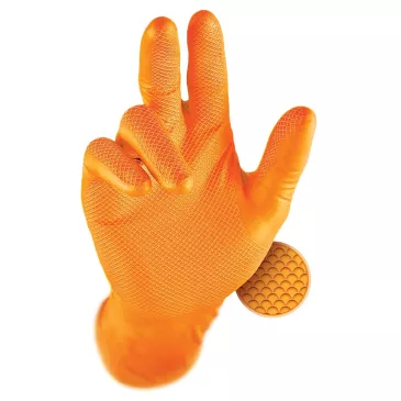 Jednorázové rukavice GRIPPAZ 246 oranžové
