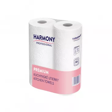 Kuchynské utierky tissue 2-vrstvé "Harmony Professional" 50 útržkov [2 ks]