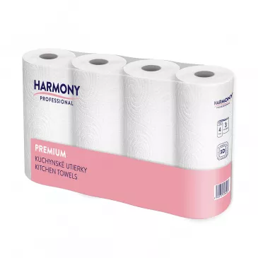 Kuchynské utierky tissue 3-vrstvé "Harmony Professional" 50 útržkov [4 ks]