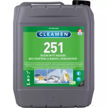 CLEAMEN 251 ručné umývanie riadu bez parfémov (5L)