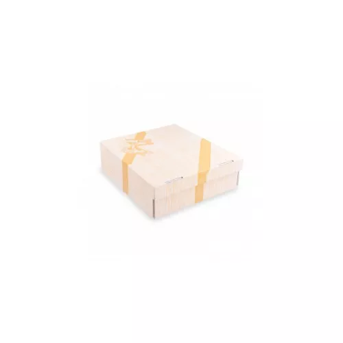 Krabica na tortu z vlnitej lepenky celoplošná potlač 28 x 28 x 10 cm [100 ks]