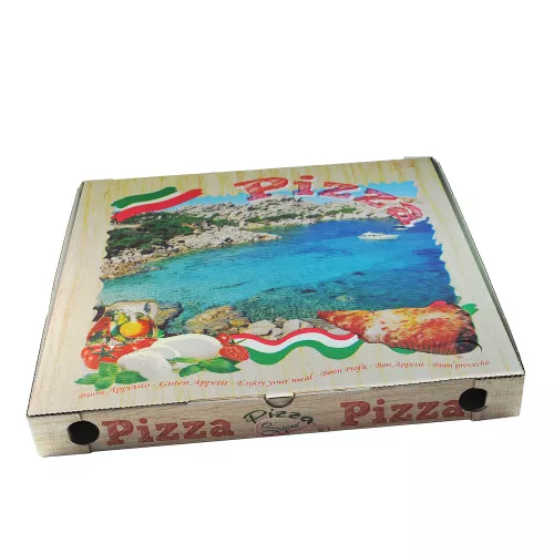 Krabica na pizzu z vlnitej lepenky 50 x 50 x 5 cm [100 ks]