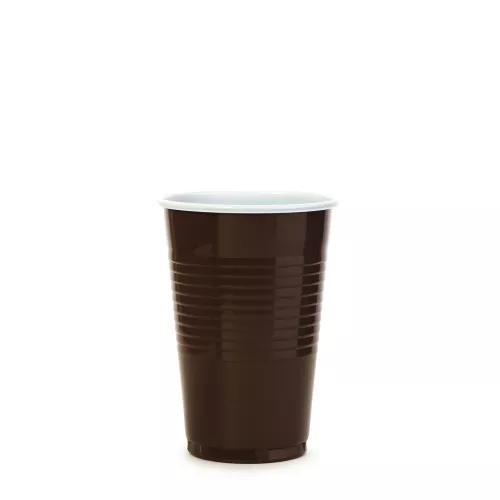 Kávový pohár (PP) hnedo/biely O70mm 0,2L [100 ks]