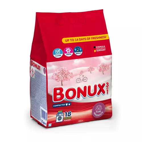 Prací prášok BONUX Color Magnolia, 18PD