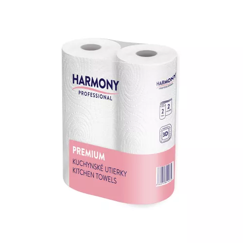 Kuchynské utierky tissue 2-vrstvé "Harmony Professional" 50 útržkov [2 ks]