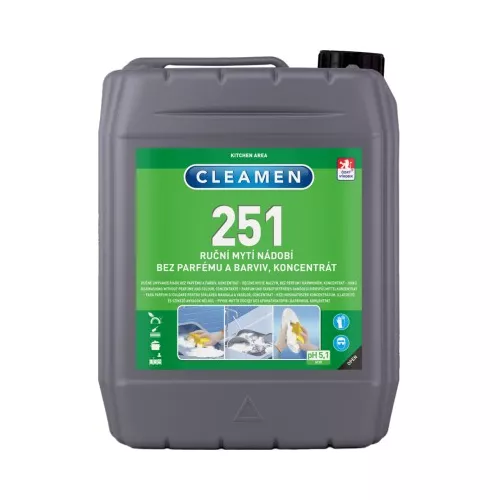CLEAMEN 251 ručné umývanie riadu bez parfémov (5L)